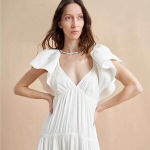 La Ligne White Midi Dress